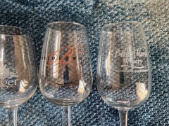 Lot of 4 Winery Souvenir Glasses Beringer Bridlewood Belle Marie Sequoia Grove