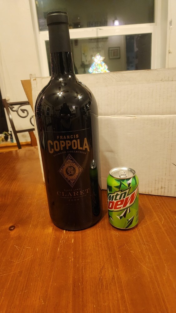 Lg 16.5 Display Bottle Francis Coppola Black Label Wine Bottle Empty Sealed