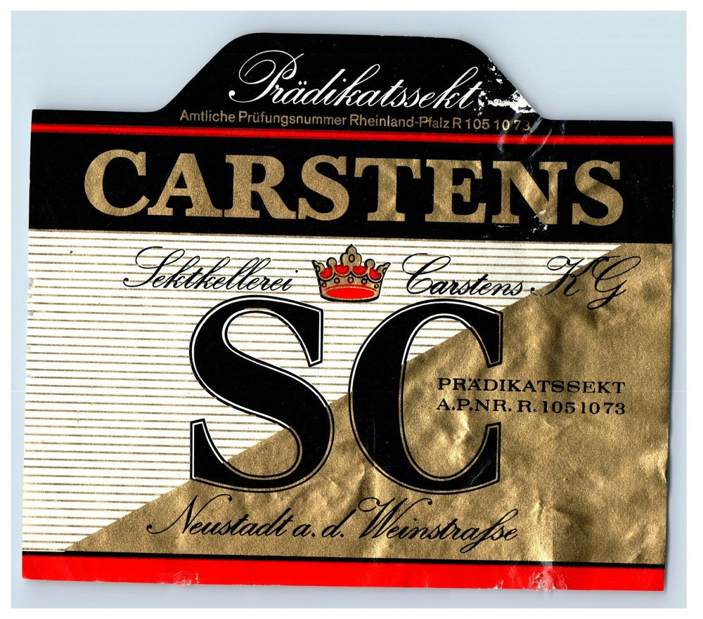 1960&rsquo;s-80&rsquo;s Carstens German Wine Label S73E
