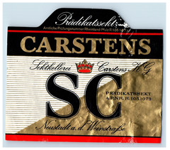1960&rsquo;s-80&rsquo;s Carstens German Wine Label S73E