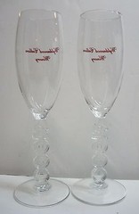Wyldewood Cellar Winery Elderberry Wine 2000 Y2K Stemmed Fluted Wine Glasses KS