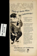 1957 Wines of California Dank U Goede Wijn Vintage Print Ad 6695