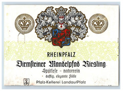 1960&rsquo;s-80&rsquo;s Dirmsteiner Mandelfpfad Riesling German Wine Label S73E