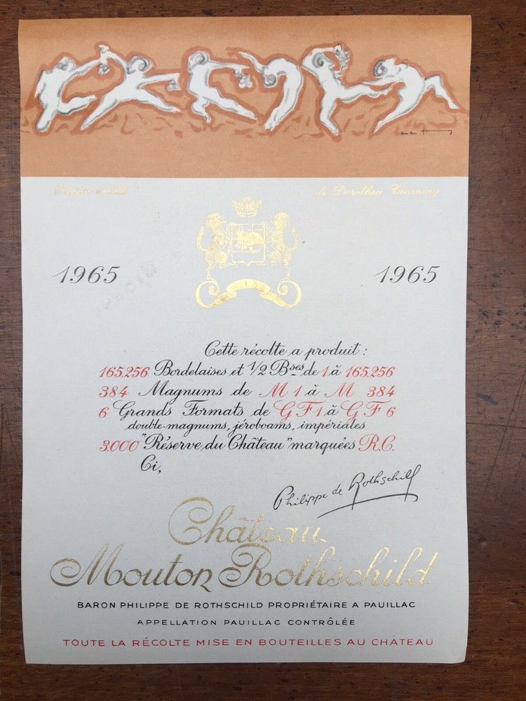 The 1965 Chateau Mouton Rothschild (Specimen) – Label By: Dorothea Tanning
