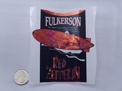 Wine Bottle Lables Red Zeppelin Fulkerson Finger Lakes NY #553