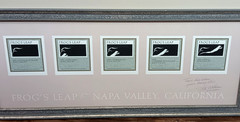 Frog&rsquo;s Leap Wine Napa Valley Framed Label Art Signed by Winemaker John Williams