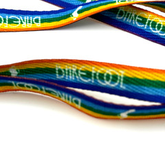 4 Barefoot Wine Lanyards- Rainbow – NWOT- Ring on End