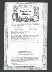 Vintage 1967 Collectible Wine Dictionary, Food & Drink Recipes Booklet