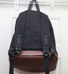 Mumm Napa Winery Backpack Black Canvas Synthetic Leather Bottom Trim Wine
