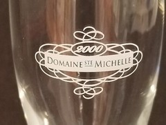 Domaine Ste Michelle 2000 – Champagne Glass / Flute: 7-3/4&Prime; Tall – White Art