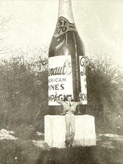 1950 Renault Wines Atlantic City New Jersey Giant Champagne Bottle Man Vtg