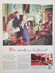 War Bonds 1943 San Francisco Wine Print Ad Ephemera Wall Decor New Years Eve