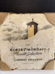 Robert Mondavi Winery 2000 Napa Valley Stone Wine Coaster Cabernet Sauvignon 4×4