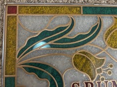 VINTAGE 1980’S SPUMANTE BALLATORE WINE STAINED GLASS SIGN 18.5” X 17”