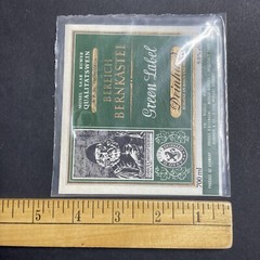 Vintage 1960s Bereich Bernkastel Green Label UNUSED Paper Label Koblenz Q1958