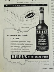 1953 Meier&rsquo;s Ohio State Port Wine between friends It&rsquo;s Best Vintage ad