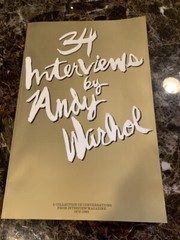 ANDY WARHOL – DOM PERIGNON 34 INTERVIEWS BY ANDY WARHOL 1972-85 VERY LARGE NEW