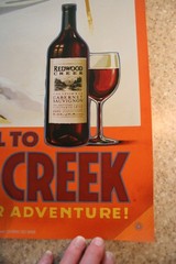 REDWOOD CREEK Wine Poster 18 x 24 Ski Satisfy Your Taste Skier