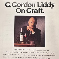 1991 Concha Toro Wine Vintage Print Ad G. Gordon Liddy Advert Alcohol