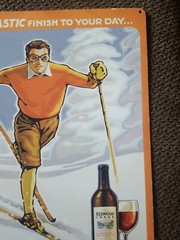 VINTAGE Frei Bros RARE REDWOOD CREEK Wine Metal Sign Ski The Glade Trail 18&Prime;x24&Prime;