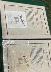 Vintage 1980s Wine List Binder w/ Château Lafite Rothschild & Parducci Labels
