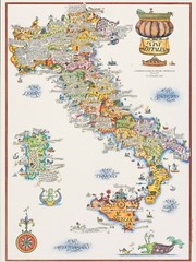 Italian Wines NEW Metal Sign: Map of Italy with Vintners & Wine Regions Noted