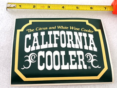Rare California Cooler Citrus White Wine Beverage Promo Sticker 1980&rsquo;s New NOS