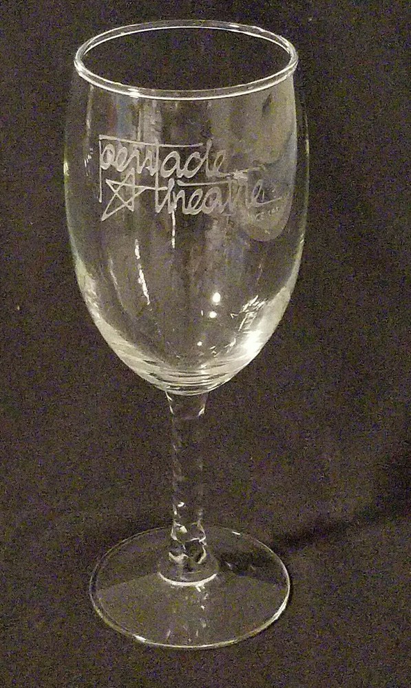 Pentacle Theatre – Salem Oregon Since 1954: Wine Glass White Artwork 7-1/2&Prime; Tall