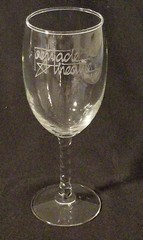 Pentacle Theatre – Salem Oregon Since 1954: Wine Glass White Artwork 7-1/2&Prime; Tall