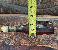 Julius Wile Sons & Co. New York Advertising Brown Glass Liqueur Bottle Ashtray