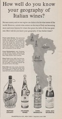 1961 Italian Wines Geography – Ruffino, Folonari, Cora – Map Of Italy – Print Ad