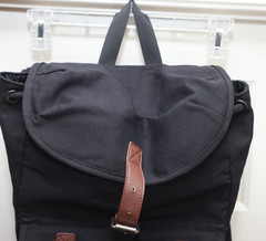 Mumm Napa Winery Backpack Black Canvas Synthetic Leather Bottom Trim Wine