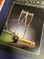 1980s Vintage Champagne Poster Art Domaine Chandon BRUT “Made Memorable”