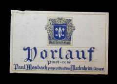 Original Vintage Wine Label Dorlauf Pinot Rose Marlenheim D&rsquo;Alsace France Rare