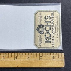 Vintage 1950s Koch&rsquo;s Golden Anniversary UNUSED Paper Label Dunkirk NY Q1910