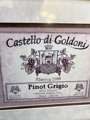 Framed Castello di Goldoni Riserva 1988 Pinot Grigio Label
