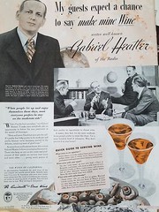 1941 How To Serve Wines California Gabriel Heatter Radio Original Print Ad