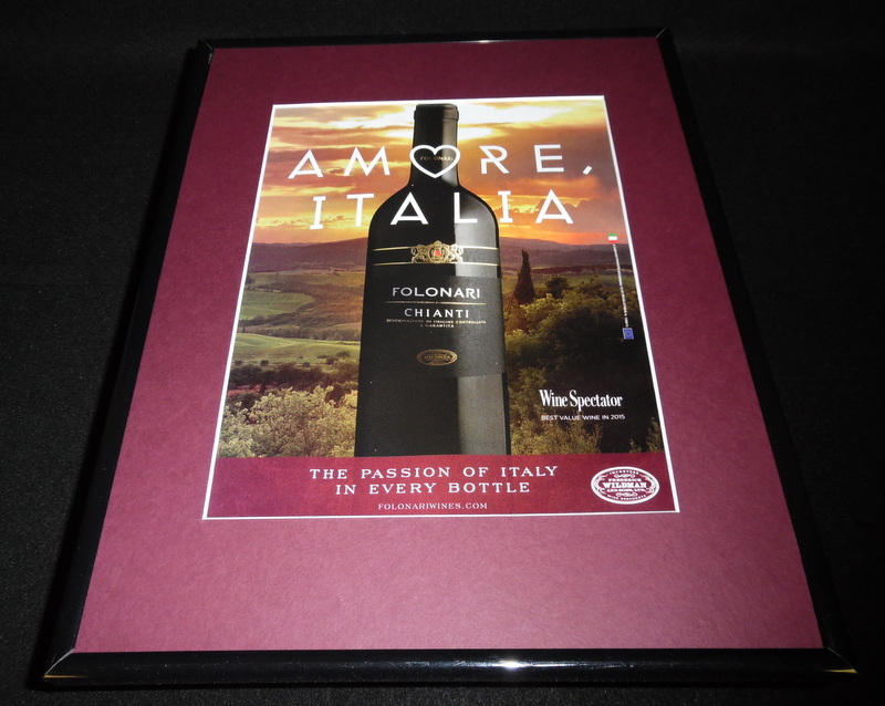 2016 Folonari Chianti Wine Framed 11×14 ORIGINAL Advertisement