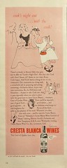 Vtg Print Ad 1944 Cresta Blanca Wines Retro Kitchen Wall Art Decor Home Bar Gift