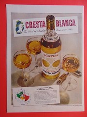 1944 CRESTA BLANCA Quality Wine for your Holiday Table photo art print ad
