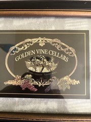 Wine Vineyard Framed Victoria Cellars Print Ornate Framed Glass Backing 7” x 5”
