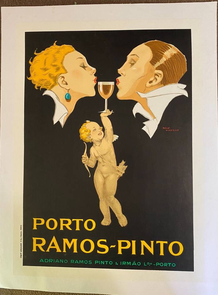 Vintage 1920&rsquo;s French Spirits Poster « Porto Ramos-Pinto » By R. Vincent