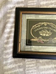Wine Vineyard Framed Victoria Cellars Print Ornate Framed Glass Backing 7” x 5”