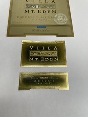 Vintage Villa Mt. Eden Wine Labels: Cabernet Sauvignon, 1991- Merlot Napa 1992