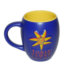 TOBIN-JAMES WINERY, PASO ROBLES, CALIFORNIA, BLUE COLOR CERAMIC COFFEE MUG / CUP