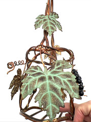 Metal Wine Bottle Holder Grapevine Designs Braided Wire