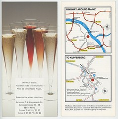 Kupferberg Sparkling Wine Cellars brochures (2) Mainz, Germany 1991