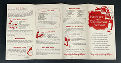 California Wine Advisory Board 1950s Vintage Meat Recipes Advertising Flyer