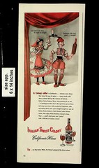 1946 Italian Swiss Colony California Wines Puppet Cellar Vintage Print Ad 23164
