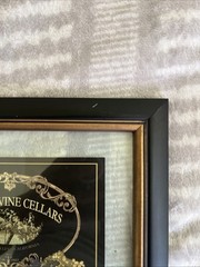 Wine Vineyard Framed Victoria Cellars Print Ornate Framed Glass Backing 7” x 5”